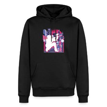 Asiatische Stadt Paintball - Männer Premium Bio Hoodie - Schwarz - Vorne - Nico (187cm)