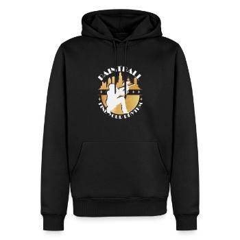 Paintball Rhythm - Männer Premium Bio Hoodie - Schwarz - Vorne - Nico (187cm)