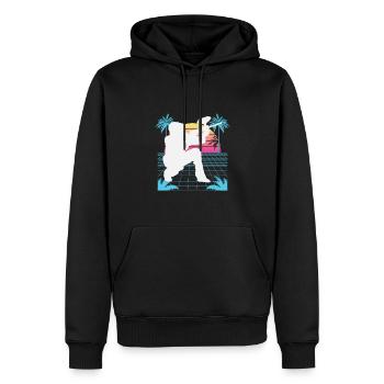 Vaporwave Paintball - Sweat à capuche Premium bio Homme - noir - Devant - Nico (187cm)
