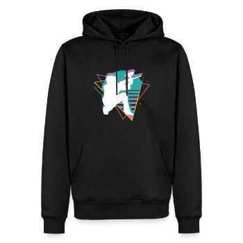 Vaporwave Paintball - Sweat à capuche Premium bio Homme - noir - Devant - Nico (187cm)