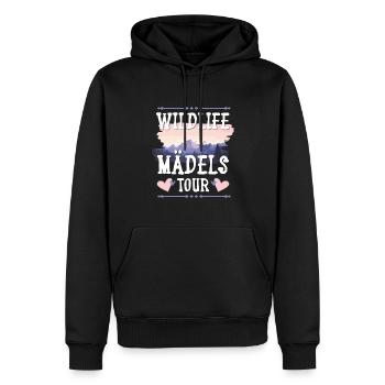 Wildlife Mädels Tour - Männer Premium Bio Hoodie - Schwarz - Vorne - Nico (187cm)