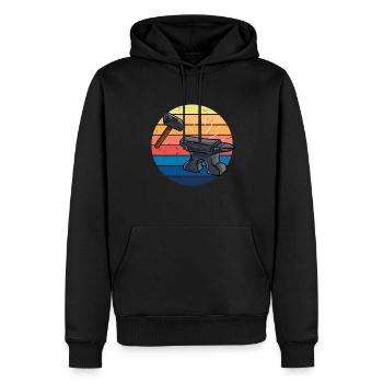 Schmied Vintage Goldschmied Amboss Schmiedekunst - Männer Premium Bio Hoodie - Schwarz - Vorne - Nico (187cm)