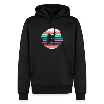Paintball rétro - Sweat à capuche Premium bio Homme - noir - Devant - Nico (187cm)