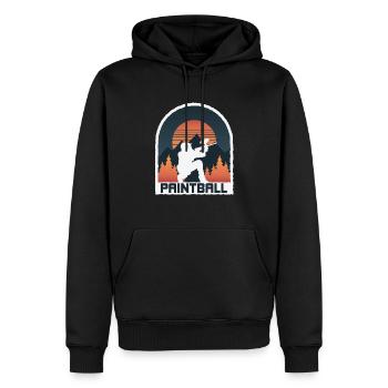 Paintball Paintballspieler - Männer Premium Bio Hoodie - Schwarz - Vorne - Nico (187cm)