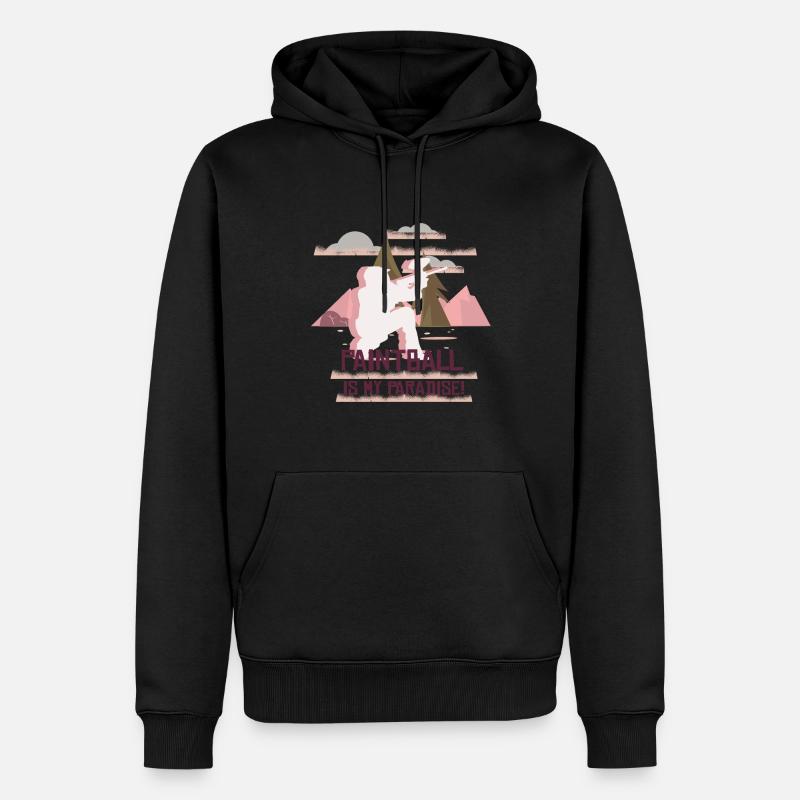 Joueur de Paintball Paintball - Sweat à capuche Premium bio Homme - noir