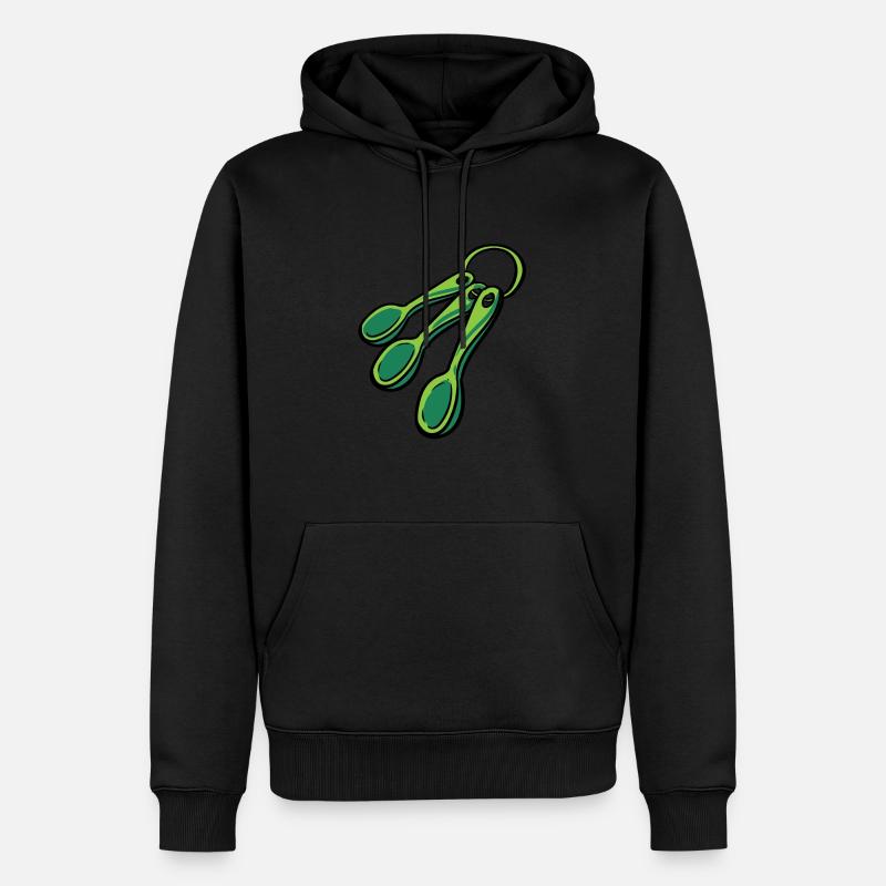 Messlöffel - Männer Premium Bio Hoodie - Schwarz