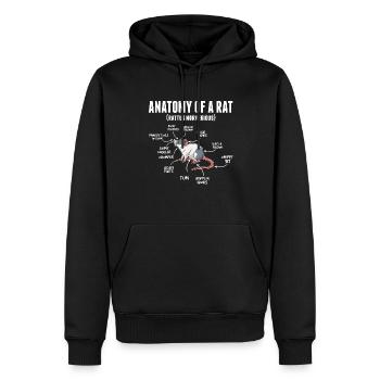 Anatomie Ratte Nagetier Haustier Ratten Rats - Männer Premium Bio Hoodie - Schwarz - Vorne - Nico (187cm)
