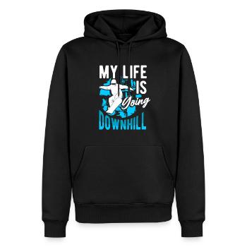 Ski Snowboard Snowboarding - Sweat à capuche Premium bio Homme - noir - Devant - Nico (187cm)
