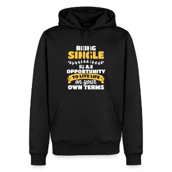 Liebe saugt gebrochenes Herz - Männer Premium Bio Hoodie - Schwarz - Vorne - Nico (187cm)