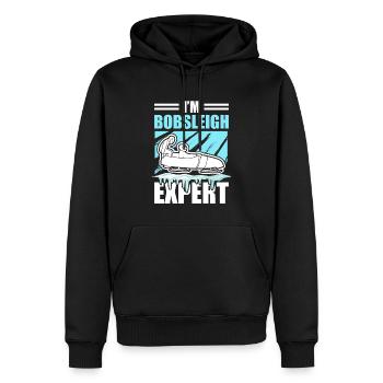 Bob Schlitten Schlitten Wintersport Experte - Männer Premium Bio Hoodie - Schwarz - Vorne - Nico (187cm)