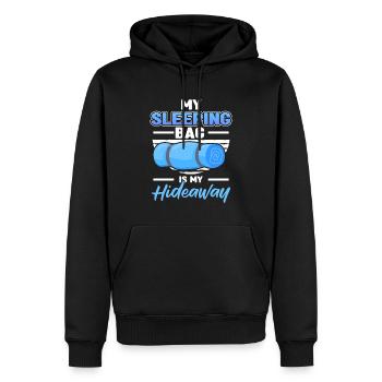 Camping Bergpfad Abenteuer Wanderer - Männer Premium Bio Hoodie - Schwarz - Vorne - Nico (187cm)