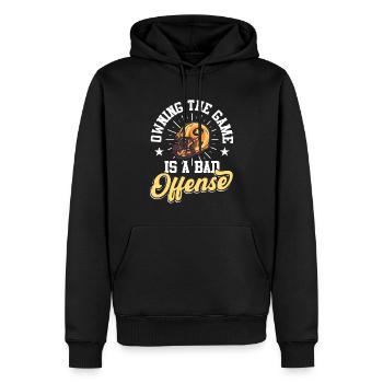 Casque de football - Sweat à capuche Premium bio Homme - noir - Devant - Nico (187cm)