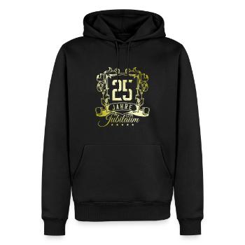 25 Zahl wappen - Männer Premium Bio Hoodie - Schwarz - Vorne - Nico (187cm)