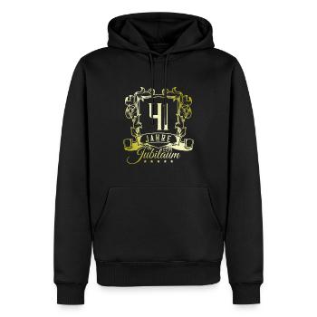 41 Zahl wappen - Männer Premium Bio Hoodie - Schwarz - Vorne - Nico (187cm)
