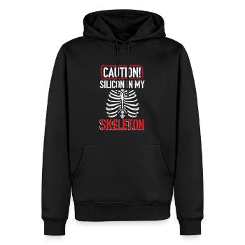 Grufti Totenköpfe Halloween Muskelknochen - Männer Premium Bio Hoodie - Schwarz - Vorne - Nico (187cm)