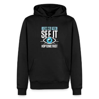 Ophtalmologiste ophtalmologiste ophtalmologiste - Sweat à capuche Premium bio Homme - noir - Devant - Nico (187cm)
