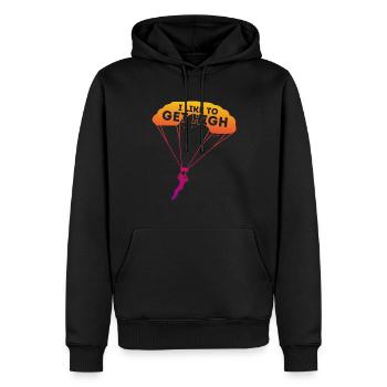Fallschirmspringen Skydiving Base Jumping Sport - Männer Premium Bio Hoodie - Schwarz - Vorne - Nico (187cm)