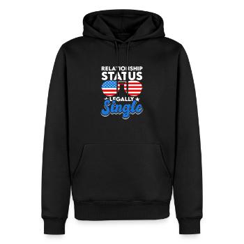 Séparation Divorcé Ex Femme Mari - Sweat à capuche Premium bio Homme - noir - Devant - Nico (187cm)