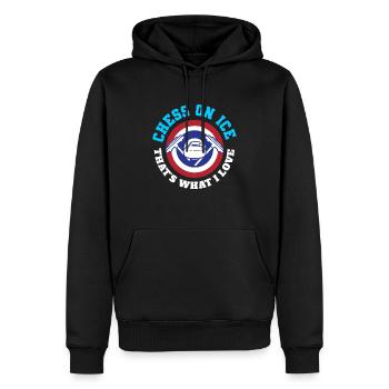 Curling - Männer Premium Bio Hoodie - Schwarz - Vorne - Nico (187cm)