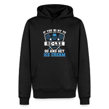 Player Hockey LAX Stick Game Trainer - Men’s Premium Organic Hoodie - black - Front - Nico (187cm)