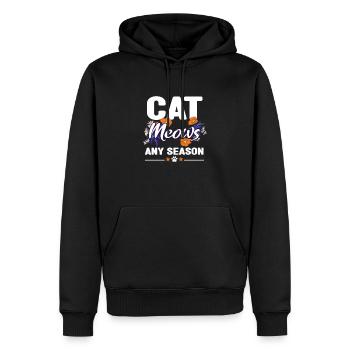 Chats Pet Strong Cat Miau Kitty - Sweat à capuche Premium bio Homme - noir - Devant - Nico (187cm)