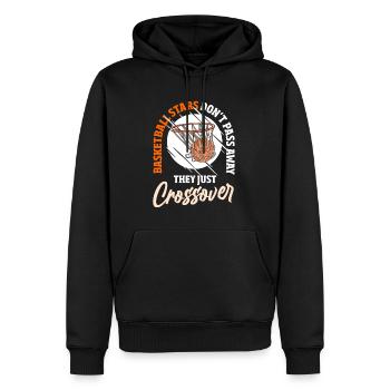 Entraîneurs de basket-ball - Sweat à capuche Premium bio Homme - noir - Devant - Nico (187cm)