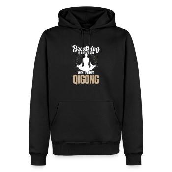 Qigong Chinesische Kampfkunst Gung China Qi Go - Männer Premium Bio Hoodie - Schwarz - Vorne - Nico (187cm)