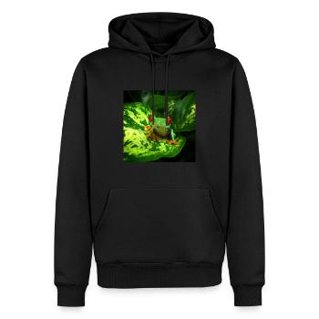 Rotäugiger Laubfroschbesitzer Exotische Tierwelt - Männer Premium Bio Hoodie - Schwarz - Vorne - Nico (187cm)