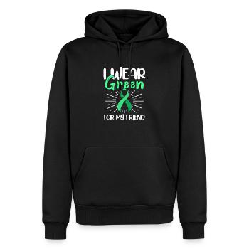Green Mental Health Awareness - Men’s Premium Organic Hoodie - black - Front - Nico (187cm)