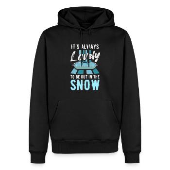Sports de glissade sur tube - Sweat à capuche Premium bio Homme - noir - Devant - Nico (187cm)