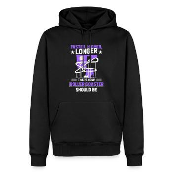 Park Vergnügungspark Achterbahn - Männer Premium Bio Hoodie - Schwarz - Vorne - Nico (187cm)