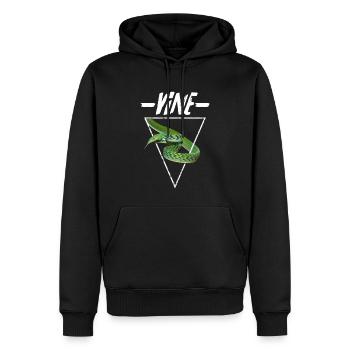 Asiatische Weinnatter Ahaetulla Prasina Geometrisch - Männer Premium Bio Hoodie - Schwarz - Vorne - Nico (187cm)