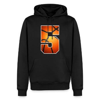 Kinder Basketballspieler zum 5. Geburtstag 5 Jahre alt - Männer Premium Bio Hoodie - Schwarz - Vorne - Nico (187cm)