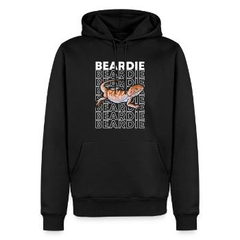 Bearded Dragon Lizard 80's Style Reptile Keeper - Männer Premium Bio Hoodie - Schwarz - Vorne - Nico (187cm)