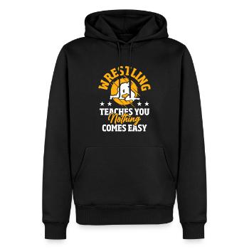Lutte Combat de lutte - Sweat à capuche Premium bio Homme - noir - Devant - Nico (187cm)