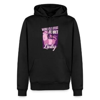 Frettchen Wiesel Haustier Geisterflüsterer - Männer Premium Bio Hoodie - Schwarz - Vorne - Nico (187cm)