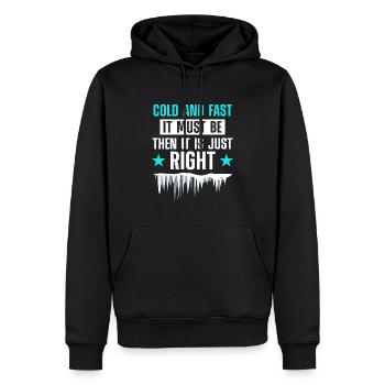 Marins de yachts de navigation sur glace - Sweat à capuche Premium bio Homme - noir - Devant - Nico (187cm)