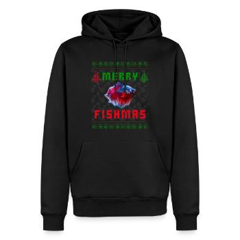 Betta Fisch Siamesische Kampffisch Weihnachten Pullover - Männer Premium Bio Hoodie - Schwarz - Vorne - Nico (187cm)