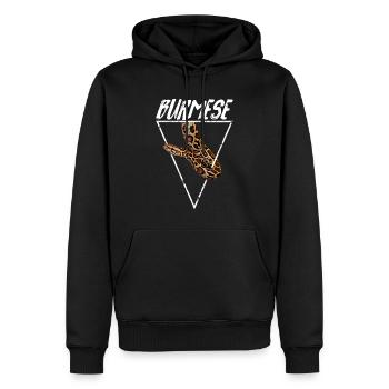 Burmesischer Python Besitzer Geometrisch - Männer Premium Bio Hoodie - Schwarz - Vorne - Nico (187cm)