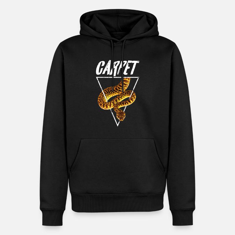 Tapis Python Retro Snake Propriétaire - Sweat à capuche Premium bio Homme - noir