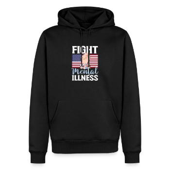 Consultant en counseling sur les maladies du cerveau - Sweat à capuche Premium bio Homme - noir - Devant - Nico (187cm)