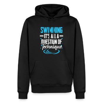 Nageurs Natation Natation - Sweat à capuche Premium bio Homme - noir - Devant - Nico (187cm)
