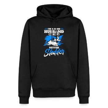 Snowmobiling Snow lovers Sledging - Men’s Premium Organic Hoodie - black - Front - Nico (187cm)
