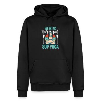 Übung Stand Up Paddle Fitness Yogini - Männer Premium Bio Hoodie - Schwarz - Vorne - Nico (187cm)