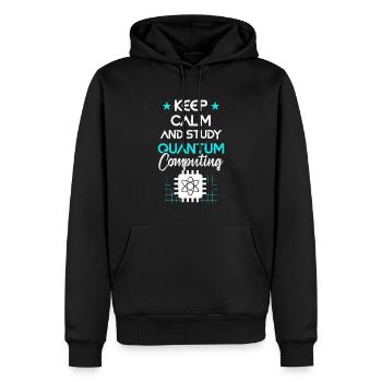 Quantencomputer Quantenmechanik - Männer Premium Bio Hoodie - Schwarz - Vorne - Nico (187cm)