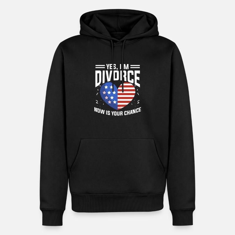 Scheidung Ehekrise - Männer Premium Bio Hoodie - Schwarz
