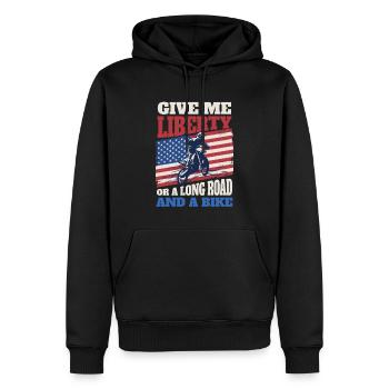 Flagge Motocross Dirt Bike - Männer Premium Bio Hoodie - Schwarz - Vorne - Nico (187cm)