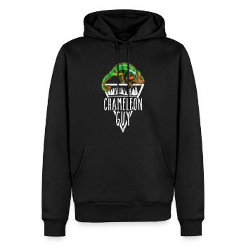 Ce caméléon Guy Panther Caméléon - Sweat à capuche Premium bio Homme - noir - Devant - Nico (187cm)