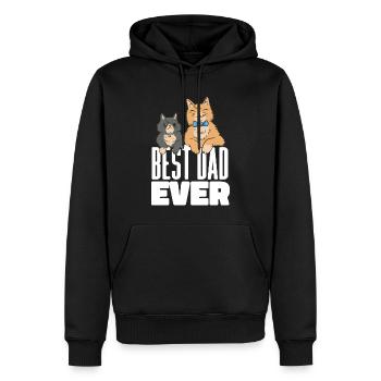 Meilleur Cat Dad Ever Funny Cat Daddy Fathers Day Gift - Sweat à capuche Premium bio Homme - noir - Devant - Nico (187cm)
