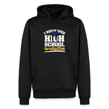 Dernier jour d’école Sortants de l’école - Sweat à capuche Premium bio Homme - noir - Devant - Nico (187cm)